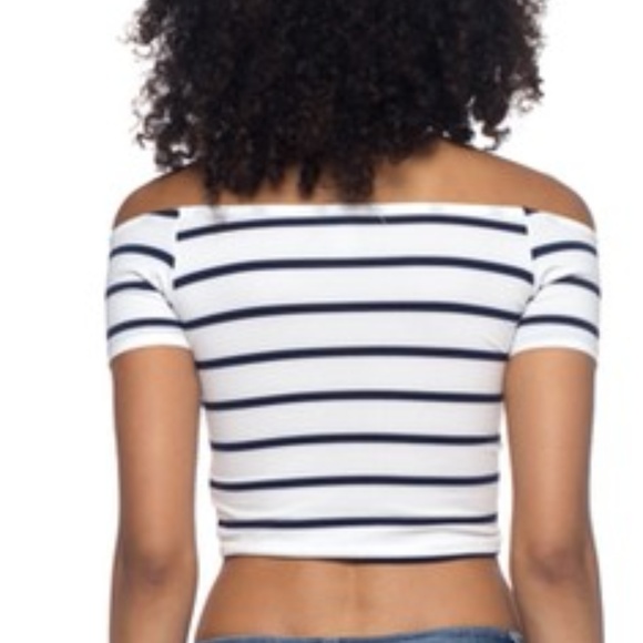 Off shoulder stripe top, NWT - Picture 3 of 3
